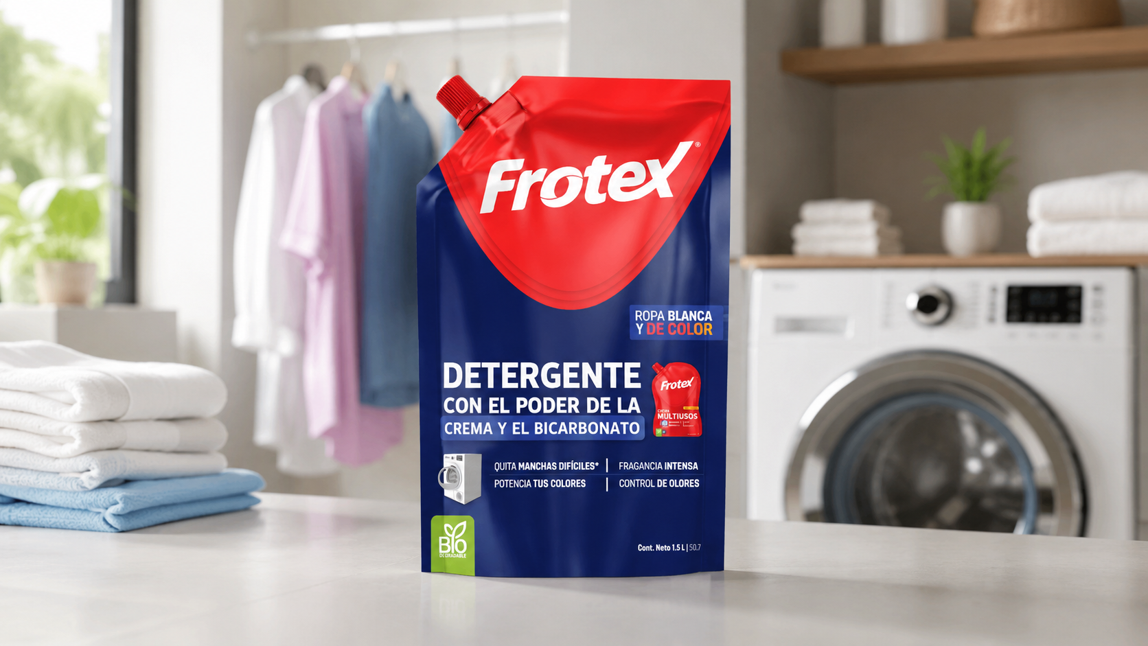 Detergente Crema y Bicarbonato Frotex